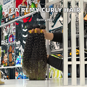 12A Cutícula Alineada Remy Hair Bundle 100% Virgen Humano Birmano Rizado <span class=keywords><strong>Jerry</strong></span> Curl Wave 16 Pulgadas Extensiones de Etiqueta Privada - Product Image 2