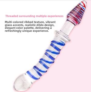 Bunte Glas dildos Kristall G-Punkt Anal Perlen Sexspielzeug für weibliche Masturbation Stick Design Sex Tools - Product Image 2