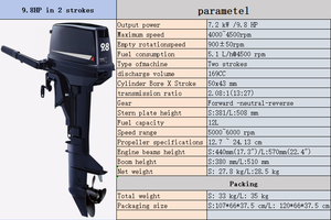 Động cơ thuyền 9.8HP sản xuất tại Trung Quốc, tương đương Tohatsu, động cơ ngoài borda 2 thì, bền bỉ - Product Image 2
