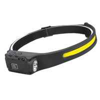 Lampe frontale à détecteur de mouvement COB XPE LED rechargeable super lumineuse avec corps en silicone pour le camping et la randonnée en extérieur, personnalisable en usine