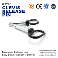 Goupille de verrouillage rapide sans outil en acier inoxydable A2-70, finition lisse, type Q, avec clip en R