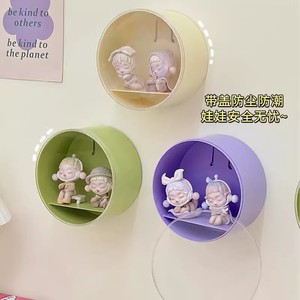 Étagère murale circulaire pour figurines de blind box et petits ornements, couleur unie 240323 - Product Image 5
