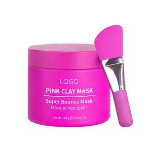 OEM/ODM Private Label Reine natürliche Bio-Hautpflege Beauty Face Smooth ing White ning Purifying Moist urizing Facial Pink Clay Mask