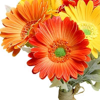 Bouquet de marguerites Gerbera artificielles en PU, fleurs de marguerites africaines réalistes et imperméables pour la maison, les mariages, les fêtes, la fête des mères, les remises de diplômes