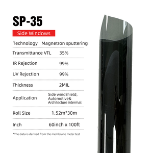 ฟิล์มเคลือบกระจกนิรภัยแบบสปัตเตอร์ริ่งคุณภาพ <span class=keywords><strong>3M</strong></span> สำหรับกระจกสี ป้องกันรอยขีดข่วน กาวนำเข้า ฟิล์มนาโน PET สปัตเตอร์ริ่ง ป้องกันรังสีอินฟราเรด 90% - Product Image 4