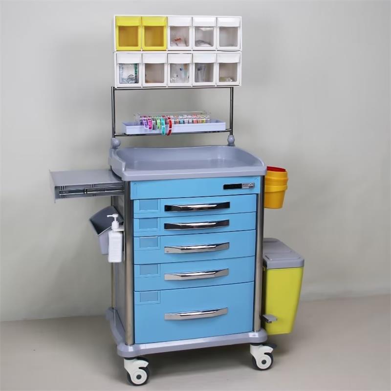 Mn-EC009   Équipement hospitalier Panier médical multifonctionnel d'urgence Trolley clinique de soins infirmiers