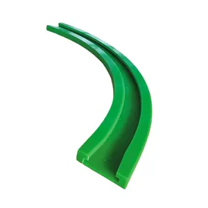 Custom curved rail HDPE guide plastic single row chain slide rail