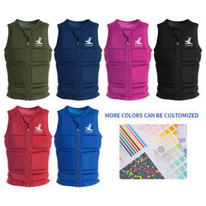 سترة نيوبرين صدرية مخصصة من الصدمات من خشب الورد wakeak للتزلج المائي ، سترة حياة منافسة لركوب الأمواج للبالغين - Product Image 3