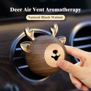 Walnut Car Aromatherapy <strong>Diffuser</strong> Air <strong>Vent</strong> Freshener with <strong>Clip</strong> Refillable Wood Fragrance for Purifying Car Air - Product Image 2