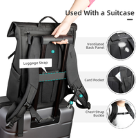 Sac à dos pour ordinateur portable HEROIC KNIGHT, moderne, extensible, avec fermeture éclair, pour hommes, imperméable, antivol, 20-39L, pour voyages, randonnée urbaine, sac à dos de jour
