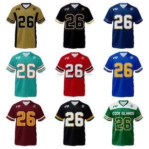 Maillot de football américain personnalisé PURE Rasta, sublimation, maillot d'entraînement en mesh, respirant, streetwear vintage - Product Image 4