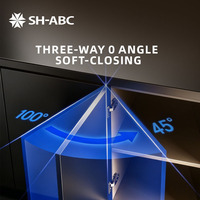 SH-ABC Bisagra de Mueble Moderna Oculta con Cierre Suave Hidráulico de Liberación Rápida, Copa de 35mm y Ajuste 3D para Cocina y Sala de Estar