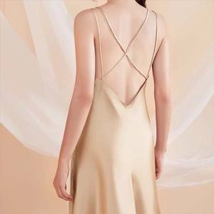 Commercio all'ingrosso di lusso con camicia da notte in pizzo da casa abito in seta set pigiama in seta 100% set di abiti di seta di gelso - Product Image 3