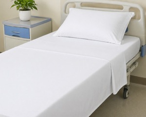 Hospital White <b>Bed</b> Sheet for Medical Use Soft Hygienic Durable Cotton <b>Bed</b> Sheet for Hospitals Available for Sale from India - Product Image 3