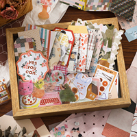 Kit de Diario de Flores Vintage en Acuarela Simno, Caja Completa de Suministros para Scrapbooking Floral con Cuaderno y Pegatinas PET