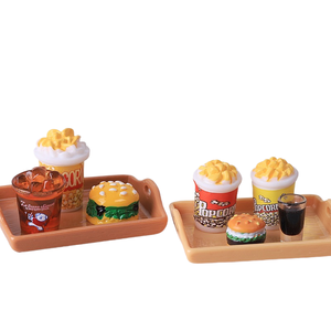 caoh Popcorn, <span class=keywords><strong>Burger</strong></span>, Cola Set, Maison de poupée, Jouets, Décorations, Artisanat en résine, Matériaux faits main DIY - Product Image 1