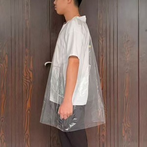 Custom-made <b>disposable</b> <b>aprons</b>, waterproof plastic <b>aprons</b>, transparent PE, popular in foreign trade, suitable for painting, - Product Image 1