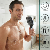 Pommeau de douche multifonctionnel pour salle de bain, douchette à main 3 fonctions