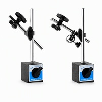 Support magnétique à double tige avec force de maintien de 60 kg, support d'indicateur à cadran avec réglage fin pour tour, fraiseuse, CNC