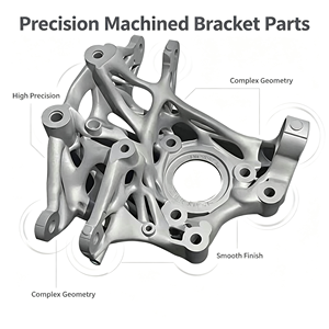 Topology Optimized Aluminum Alloy 3D Printed Structural Component for Lightweight Industrial Robotics - Product Image 1