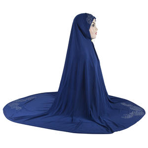 Wholesale 110*120cm Luxury Polyester Instant <b>Hijab</b> Solid Color Hot Diamond <b>Jersey</b> for Women - Product Image 6