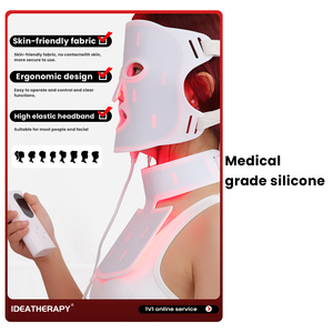 IDEATHERAPY masker silikon 510K, masker terapi lampu LED merah muda biru 3 warna disetujui - Product Image 6