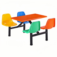 Table et chaises de salle à manger pour école, 4 places