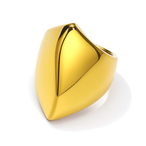 Bague en acier inoxydable plaqué or 18 carats, squelette poli, style simple et tendance, modèle <span class=keywords><strong>Atila</strong></span> AJ-0189, vente en gros, bijoux pour femmes - Product Image 4