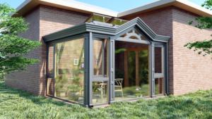 Kit de véranda en aluminium directement de l'usine - Serre en polycarbonate, écran et patio d'hiver pour jardin - Product Image 4