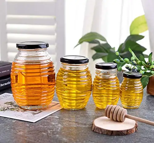 Jarra de armazenamento de mel de abelha, jarra antiga de mel