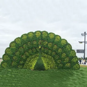 उद्यान सजावट कृत्रिम जंगली पशु मूर्तिकला राल घास कृत्रिम मैदान topiary पक्षी पशु