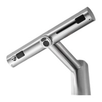 Robinet de salle de bain hygiénique mains libres avec sèche-mains intégré, capteur automatique, robinet d'eau à montage sur plan, chromé, valve en céramique