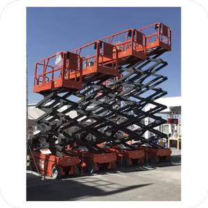 Plataforma semieléctrica de 12 m y 500 kg, mesa elevadora de tijera móvil, mesa elevadora eléctrica pequeña elevada, andamio eléctrico - Product Image 4