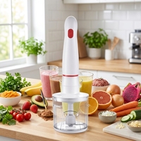 Mixeur Plongeant Électrique Compact 300W Sans BPA - Mini Hachoir Léger pour Aliments Bébé, Smoothies et Purées - Cuivre Pur