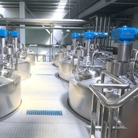 Cuve de mélange en acier inoxydable de haute qualité 200L 500L 1000L avec agitateur à vis pour le traitement des produits chimiques, contrôle PLC, certifiée CE/ISO