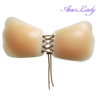 Soutien-gorge adhésif réutilisable en silicone push-up pour femmes, cache-tétons en silicone