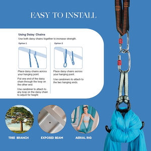 Kit de démarrage de yoga aérien pour la maison, exercices d'équilibre et de force en intérieur, yoga aérien acrobatique, hamacs de yoga aérien suspendus - Product Image 4