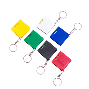 Mini mètre ruban de 1 mètre avec niveau à bulle, porte-clés, outil de mesure, échelle métrique et impériale, portable, idéal comme cadeau - Product Image 1