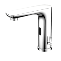 Robinet de lavabo de salle de bain moderne à poignée unique, avec cartouche céramique, automatique, intelligent, sans contact, à capteur, à poser sur le comptoir, pour la vente en gros