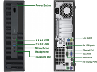 PC Desktop Barebone SFF ProDesk 600 G1 Generasi ke-4, Bersih Tanpa Goresan, Grade A, Teruji Fungsional dan Beroperasi