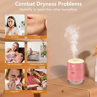 Purificateur d'air portable mini USB RGB, humidificateur à brume froide, diffuseur d'huiles essentielles aromathérapeutiques, plastique, extérieur, maison, bureau, hôtel