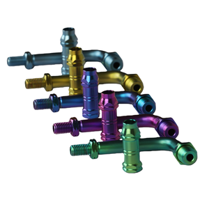 Vendita Diretta dalla Fabbrica <span class=keywords><strong>TKS</strong></span> M10 CNC Regolatore a 90 Gradi con Testa Piatta in Titanio GR5 Anodizzato con Finitura PVD per Cavi di Acceleratore, Freno e Frizione - Product Image 2