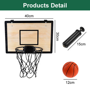 Tablero de baloncesto de madera para montar en la pared, sin necesidad de taladrar, para niños, uso en interiores y exteriores - Product Image 5
