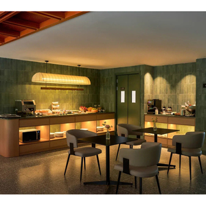 Ensemble de <span class=keywords><strong>table</strong></span> et chaises carrées en bois personnalisées pour hôtel, pizzeria, café moderne, <span class=keywords><strong>restaurant</strong></span> commercial, <span class=keywords><strong>mobilier</strong></span> de <span class=keywords><strong>restaurant</strong></span> - Product Image 3