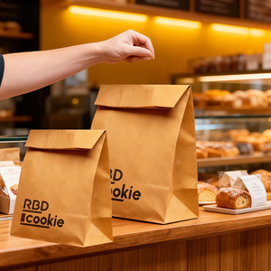 Sacs en papier pour emballages de restauration rapide : biscuits, pain, croissants, sandwichs, hamburgers, wraps au poulet - Product Image 3