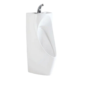 <span class=keywords><strong>Urinoir</strong></span> compact à capteur pour 2 personnes, avec lavabo intégré pour ablutions, station de lavage WC, émaillé multicolore - Product Image 1