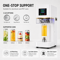 Máquina Selladora Automática de Latas de Escritorio para Leche, Té, Café, Jugo, Cerveza, Selladora de Latas de Aluminio y PET para Bebidas, Sin Rotación