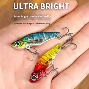 Esca Vibrante Affondante con Occhi 3D, Lame Metalliche, <span class=keywords><strong>Esche</strong></span> <span class=keywords><strong>Artificiali</strong></span> Crankbait Vibe <span class=keywords><strong>per</strong></span> Pesca in Fiume, Acqua Salata e Spigola - Product Image 3