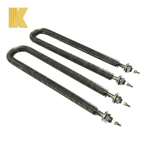 Industrial electric SS304 finned air tubular heater finned heating elements for ari duct heaters