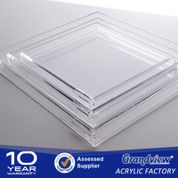 Feuille acrylique 18x24 pouces 1/8 pouces d'épaisseur plexiglas transparent en plastique panneau de plaque de Perspex pour signe, cadre Photo, artisanat